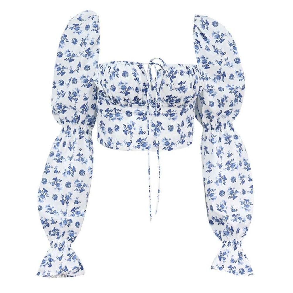 Halara Floral Puff Sleeve Blouse